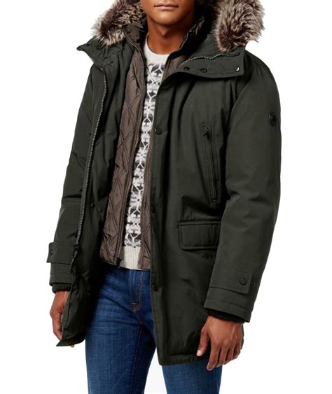 michael kors men's parka|Faux Fur.